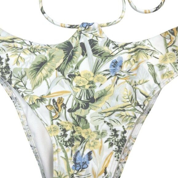 NWT ABERCROMBIE & FITCH High Leg Cheeky Bikini Swim Bottom Sz XS Tie-Back - Picture 5 of 8